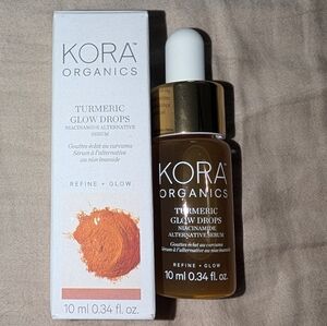 KORA Organics Turmeric Glow Drops Serum 0.34oz NEW Vegan GWP